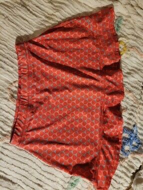 bcg Coral Orange Geometric Skort